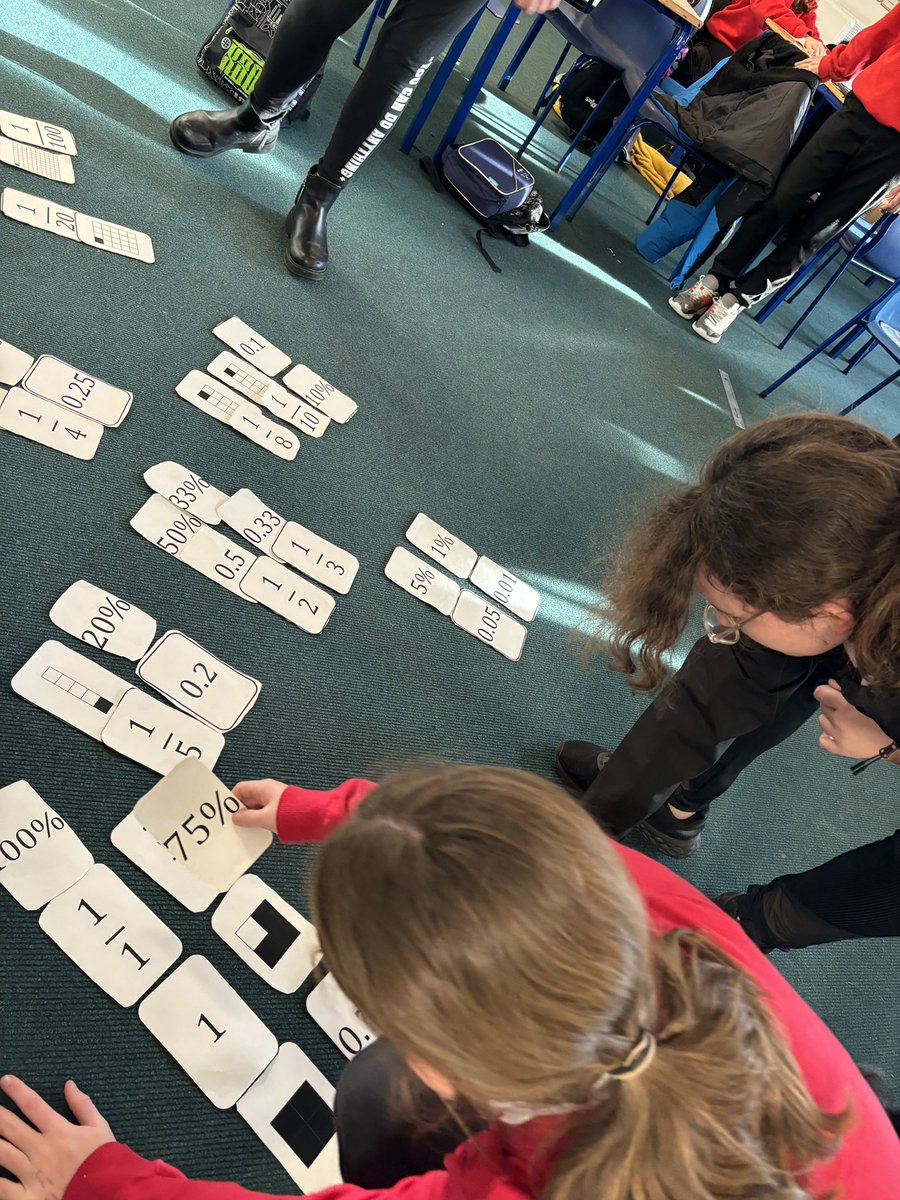 BowhouseP5_4F's tweet photo. A practical starter for our Fractions work this morning #BowMaths https://t.co/oVW2UaaYEZ