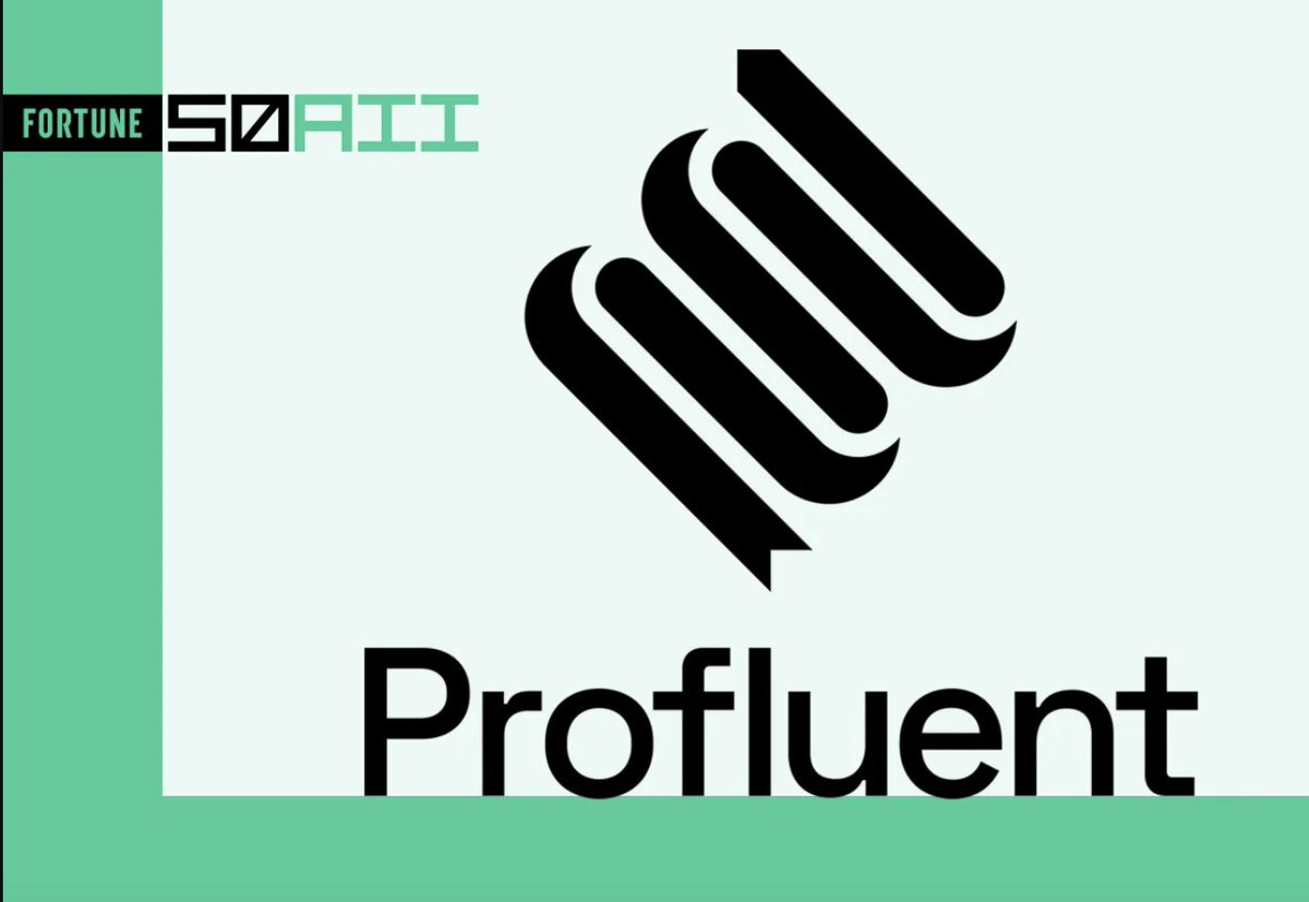 🥳 @ProfluentBio has been chosen by @FortuneMagazine in their inaugural #AI Innovators list which highlights the top 50 AI companies! Stay tuned for more updates on how we're pushing the boundaries of AI and Biology to benefit society. fortune.com/ranking/ai-inn…