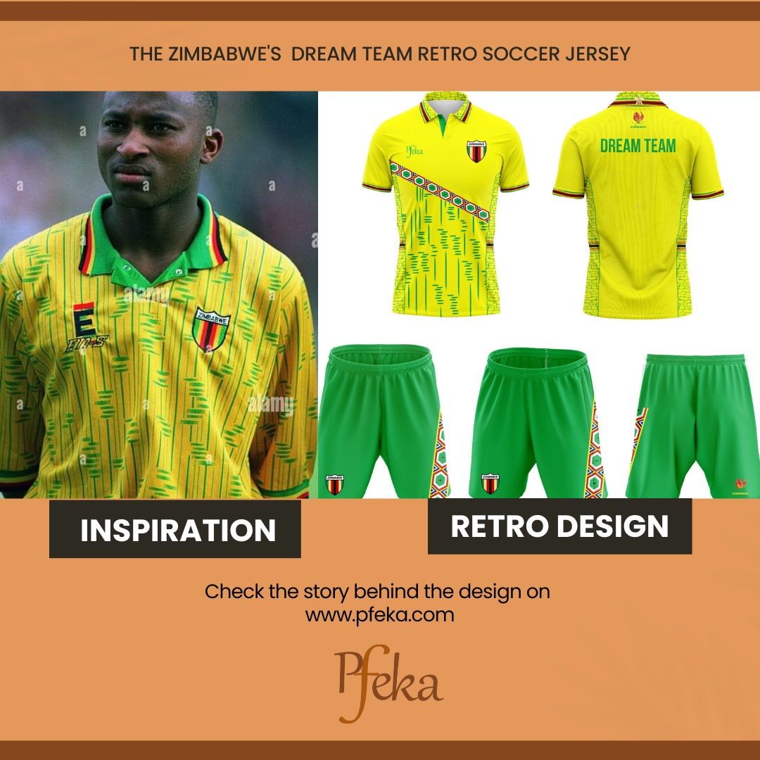PfekaAfrican's tweet image. 💥NEW IN💥
The Zimbabwe Dream Team Retro Jersey! 🇿🇼⚽
This jersey pays homage to the iconic Zimbabwe national soccer team of the 90s, a team adorned by legends and celebrated on grand sporting platforms.
Read more on its design inspiration on pfeka.com/blogs/stories