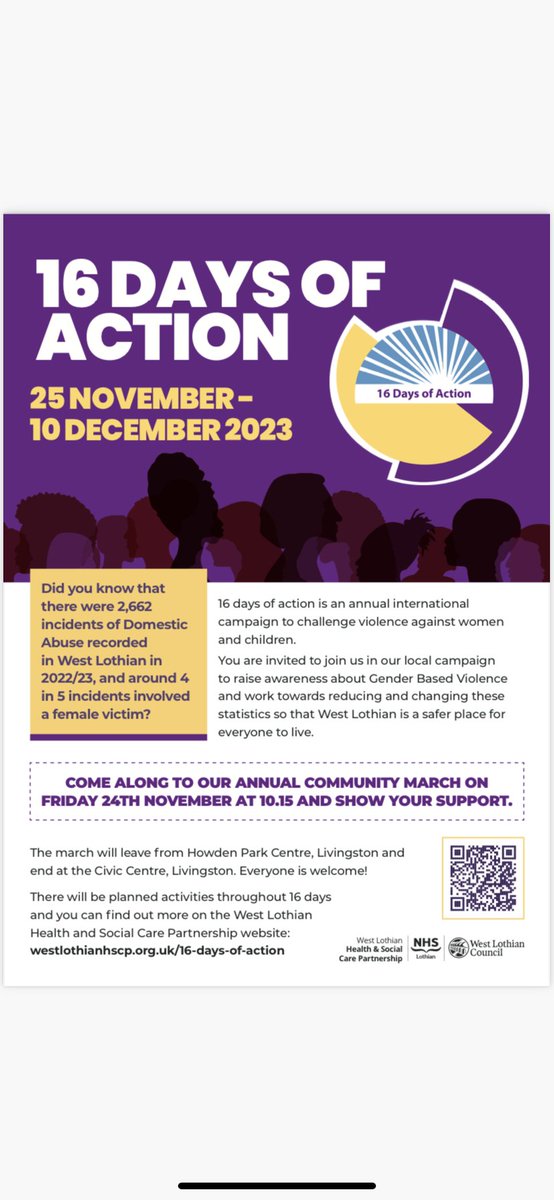 pgheggie's tweet photo. 16 days of action
Launch event at West Lothian Civic Centre 
25th November 
#16DaysOfActivism #community #WestLothian https://t.co/T0ugZJvO5U