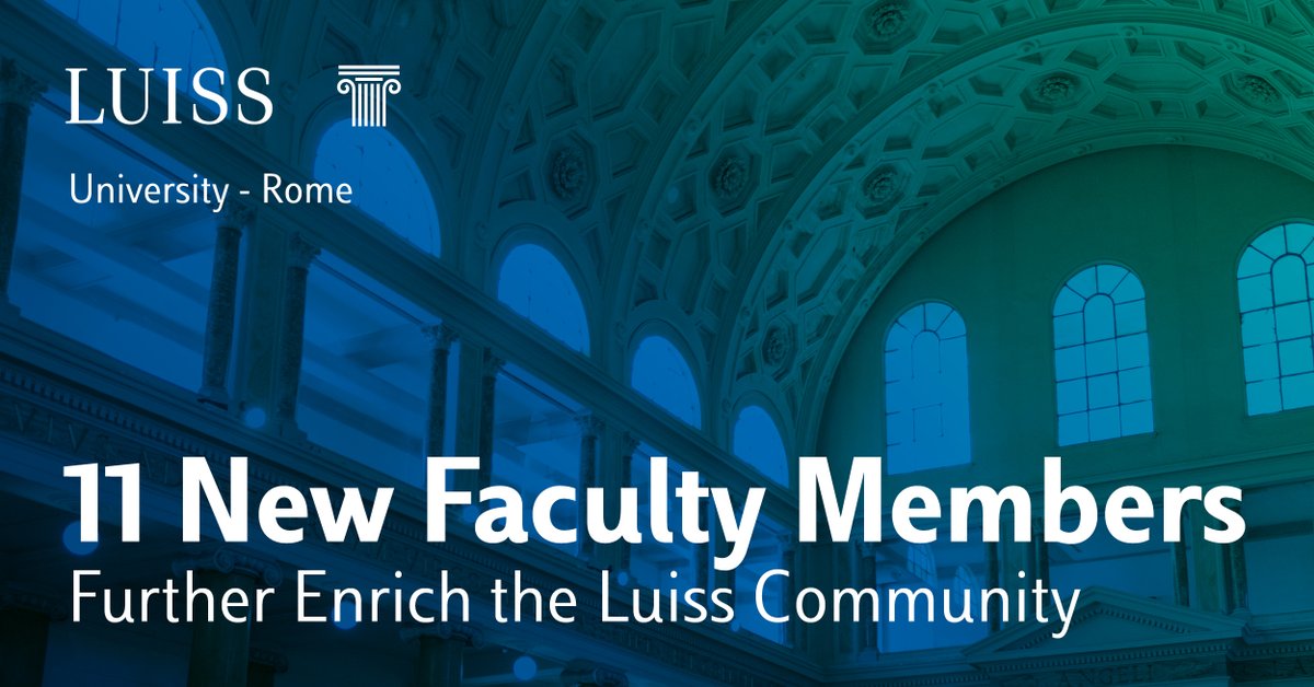 UniLUISS's tweet photo. One of Luiss priorities is to attract the best international minds.

Luiss is pleased to announce the hiring of new international academics and distinguished professionals. A warm welcome to the Professors Emilio Calvano, Marta Catalano, Maria Luisa Catoni, Luca De Biase, Donato Greco, Marco Minniti, Alina Mungiu-Pippidi, Valentina Rita Scotti, Massimo Sideri,  Livia Ventura and Maria Giulia Amadio Viceré.

Discover more ➡️ https://t.co/kcvpt4ik7m