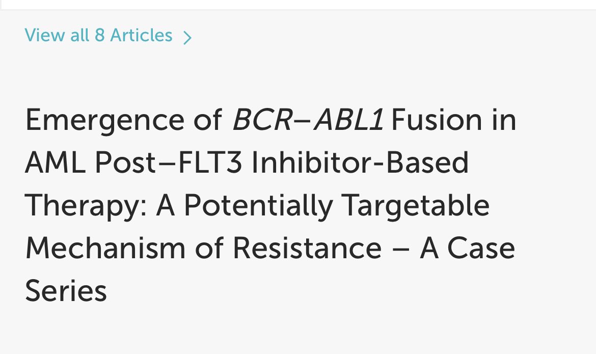 For the #hemepath #leusm trainees, this is now a known mechanism of FLT3i resistance (off target resistance). We had published this with Dr. Alotaibi, @Daver_Leukemia et al Link to paper frontiersin.org/journals/oncol…