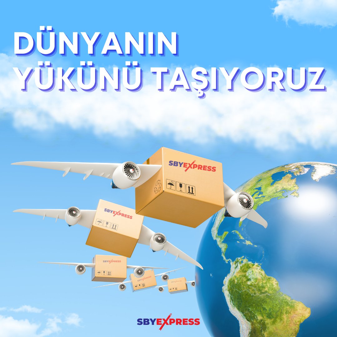 SBY_Express's tweet photo. Dünyanın yükünü taşıyoruz. ✈️📦  

SBY Express'in avantajlarından haberdar olmak istiyorsanız bizi takipte kalın. https://t.co/9qo8sFezs1