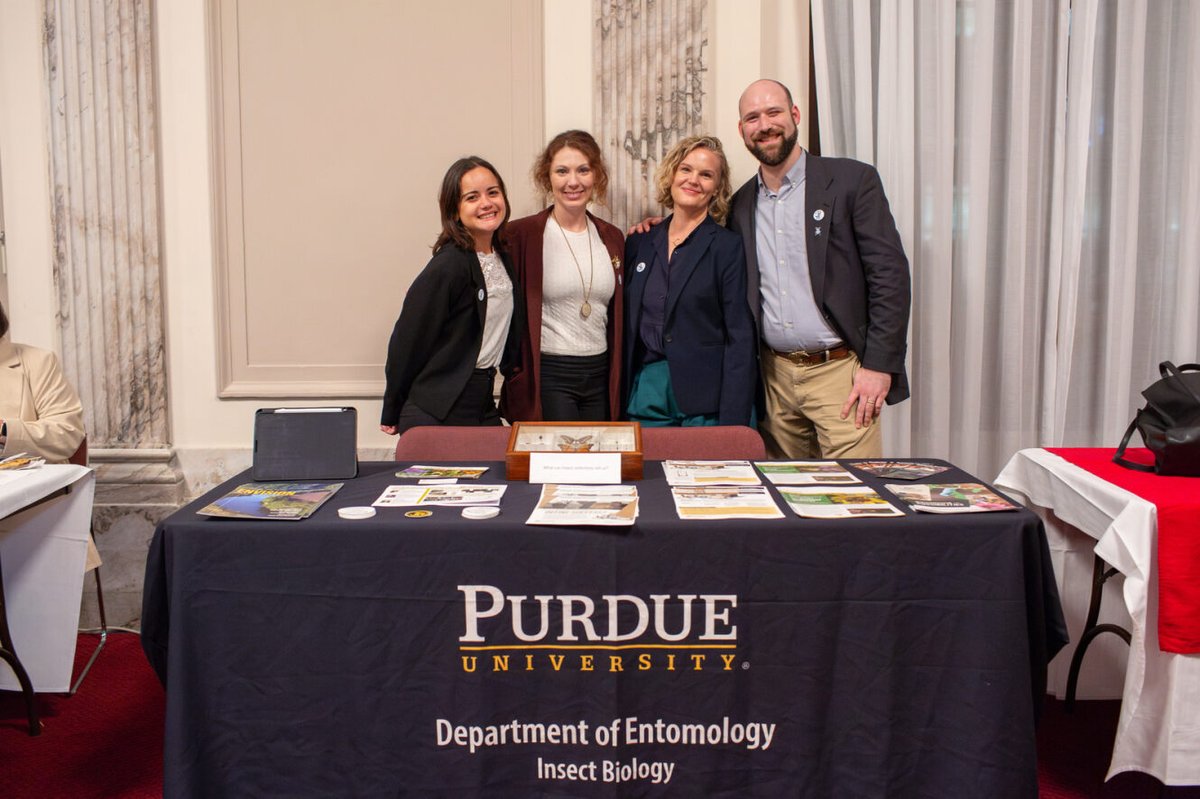 PurdueAg's tweet photo. Members of @PurdueInsects participated in the @EntsocAmerica's "Swarm the Hill Day" in D.C. to learn about science advocacy and showcase @LifeAtPurdue's world-class Entomology programs. https://t.co/rbfBh9OjXg