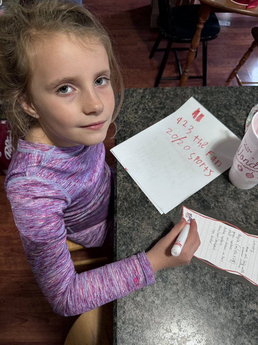 JBfromCLE's tweet photo. @923TheFan When your kid stays home sick from school, but wants to practice their writing skills. https://t.co/WLLEwIl4Nk