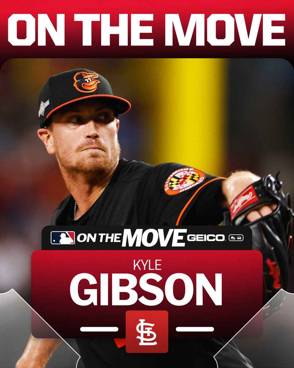 MLB's tweet photo. The Cardinals have reportedly agreed to a 1-year deal with RHP Kyle Gibson, according to https://t.co/Z3s2EphcSH's @JohnDenton555. https://t.co/eOurrtQckY