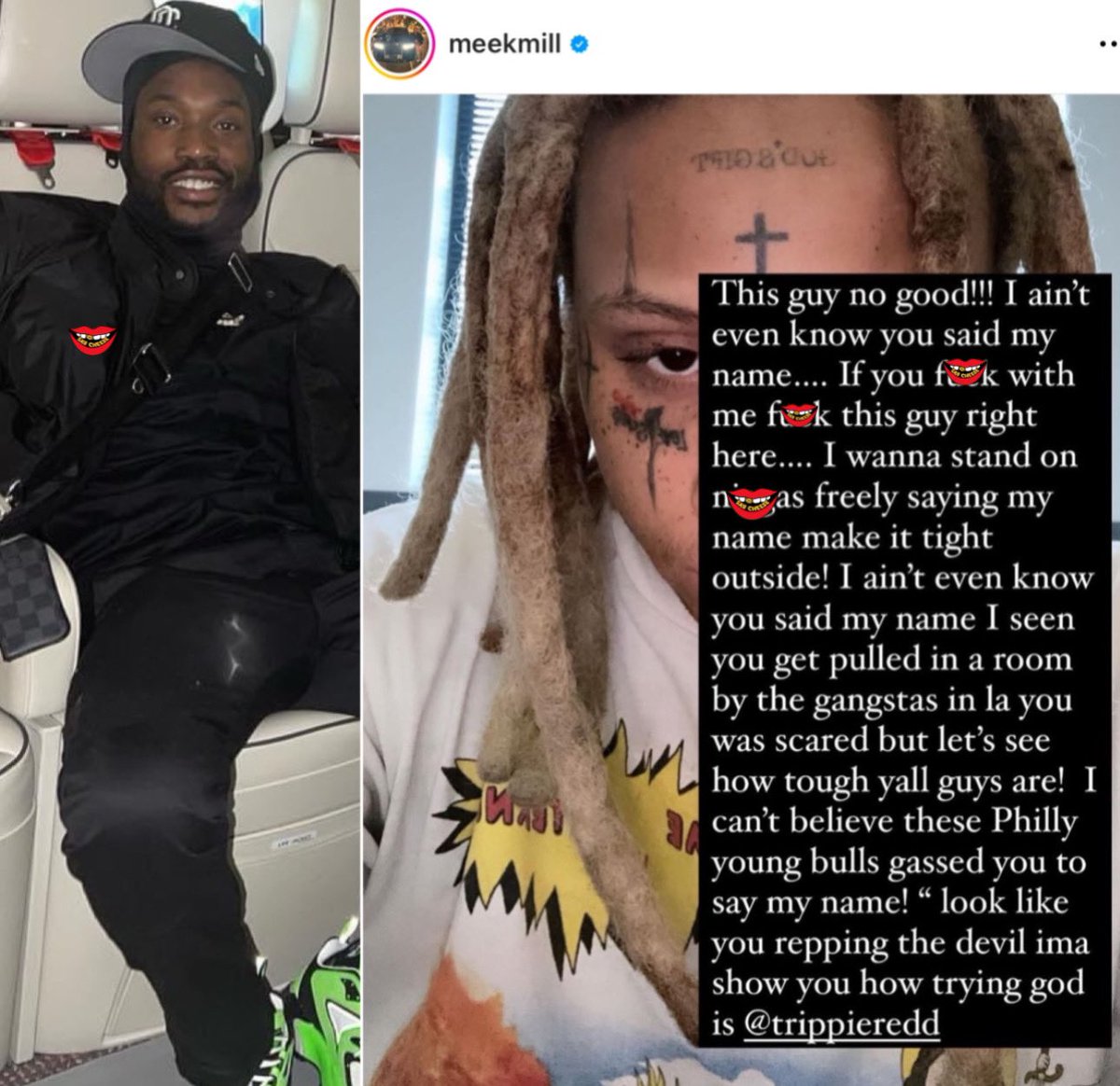 Meek Mill calls out Trippie Redd: ‘I seen you get pulled in a room by gangstas in LA you was scared but let’s see how tough yall guys are’