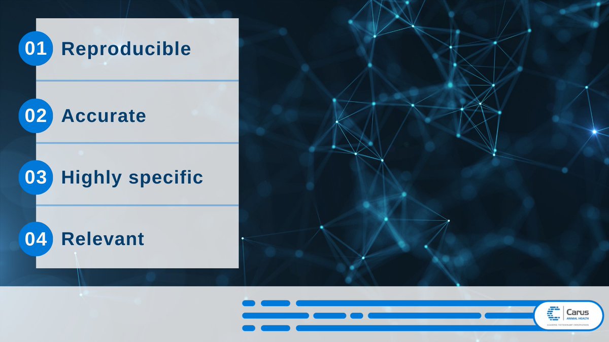 carus_ah's tweet photo. Biomarkers can be used to test for the presence or absence of a disease so it is important that #biomarkers are:

🔗 Reproducible
🎯 Accurate
⬆️ Highly specific for the condition being tested for
⭐ Provide clinically relevant information

#animalhealth #veterinaryscience https://t.co/rQgFAxE801