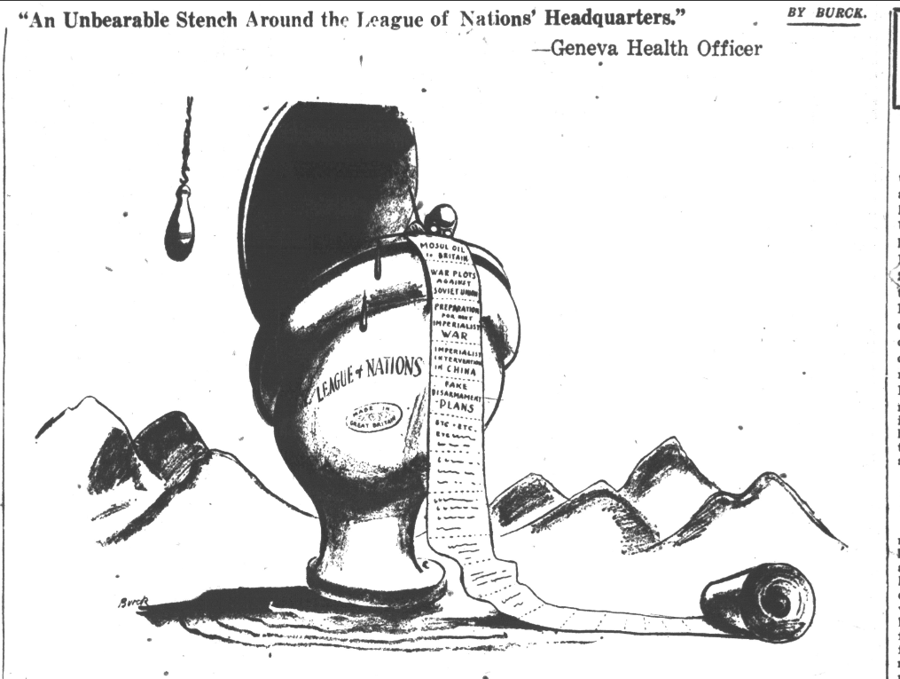 MelissaFordPhD's tweet photo. Getting back into writing and research. Found this interesting take on the League of Nations... Daily Worker, 1930 #communistparty #cpusa #dailyworker #history https://t.co/Bp03nW7HGy