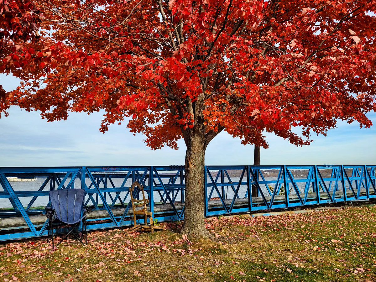 Fall colors are still shining bright at the Newburgh waterfront! 🍂

Take a stroll and stop for a bite at one of the many amazing waterfront restaurants ⭐
📍 Newburgh, NY
📸: <a href="/socialology/">Steven L Revare</a>