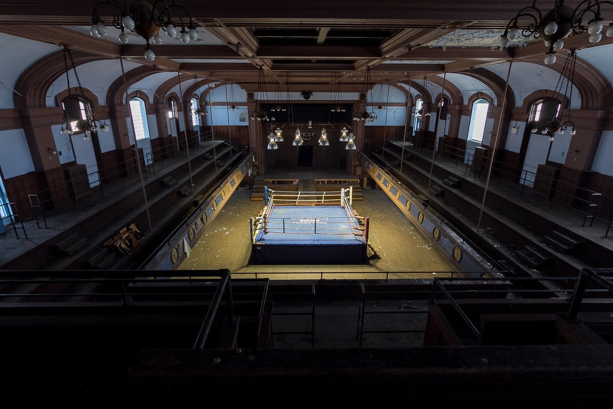 abandonedstate's tweet photo. A look back at the old Blue Horizon boxing venue.  

#abandoned #photography #philadelphia https://t.co/UXPo7bSDiw