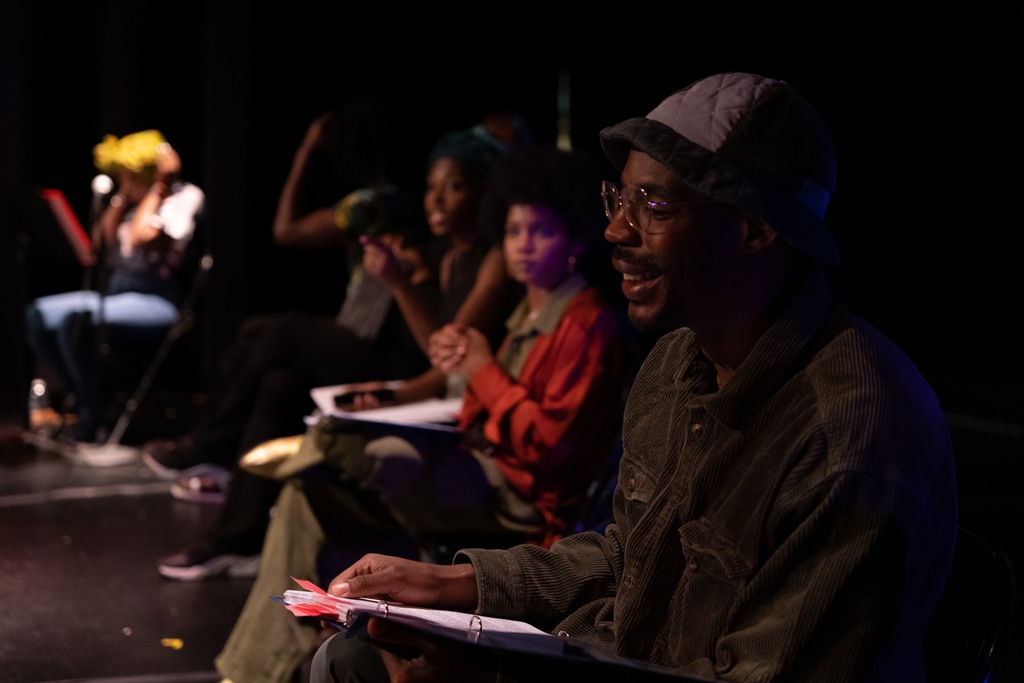 Malik Beckford as Kalief Diallo at the June 2nd 'House of Griots' stage reading.

*Make a tax-deductible contribution today at: donorbox.org/willowhorror

#thefutureisblack #scifi  #blackartmatters #Willowhorror  #afrofuturist #behindthescenes  #crowdfundingcampaign #crowdfund
