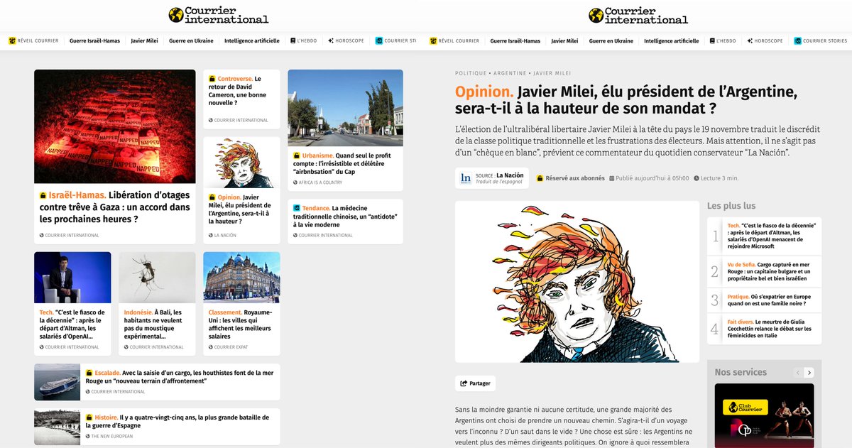 Courrier International, Francia