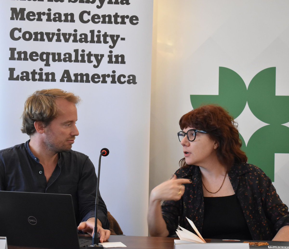 MecilaCentre's tweet photo. Tillman Heil (Mecila, Universität zu Köln) and Fernanda Pitta (USP) at today's second panel. https://t.co/7kfpn8Xadn