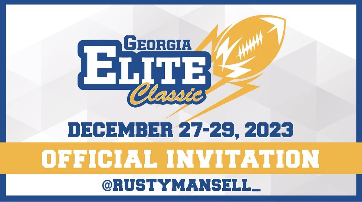 Blessed to receive an invitation to the Georgia Elite Classic! <a href="/RustyMansell_/">Rusty Mansell</a> <a href="/scoreatlanta/">SCORE Atlanta</a> <a href="/GAEliteClassic/">GeorgiaEliteClassic</a> <a href="/wgstack3335/">Wayne Groves</a> <a href="/CoachKing038/">Coach King</a> <a href="/BryantPowers11/">Bryant Powers</a>