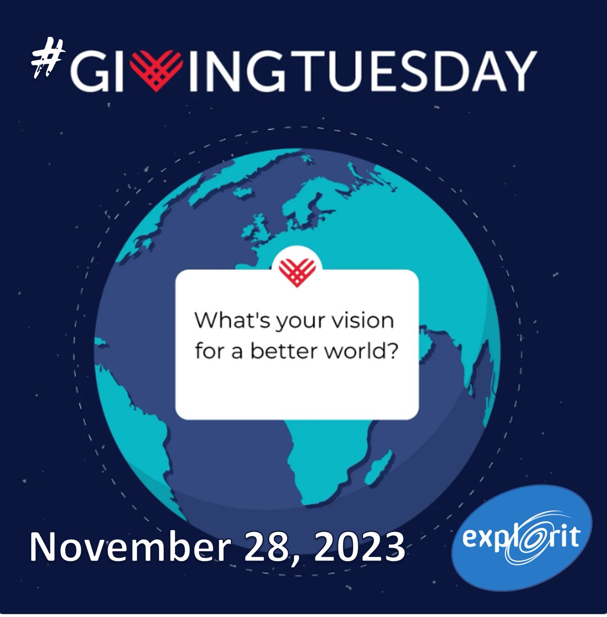 ExploritScience's tweet photo. Next Tuesday, please consider supporting science education in your community, give to Explorit Science Center... and thank you for your generosity. https://t.co/eQ0lkEp4w7
#givingtuesday #givingtuesday2023 #exploritscience https://t.co/DPi1IuwMzk