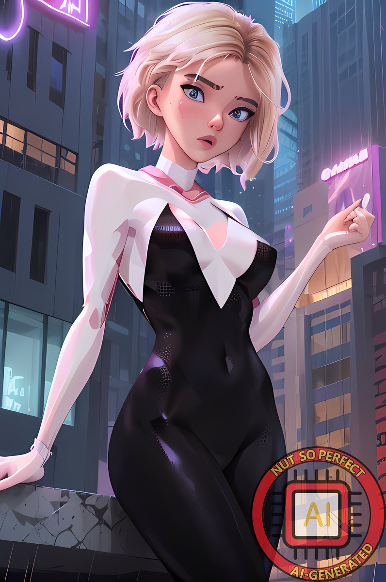 NutSoPerfect's tweet photo. SpiderGwen ( Spiderman ) just taking a moment to relax from a long night
#aigeneratedart #AIartists #SpiderVerse https://t.co/mLHL8X5Qsi
