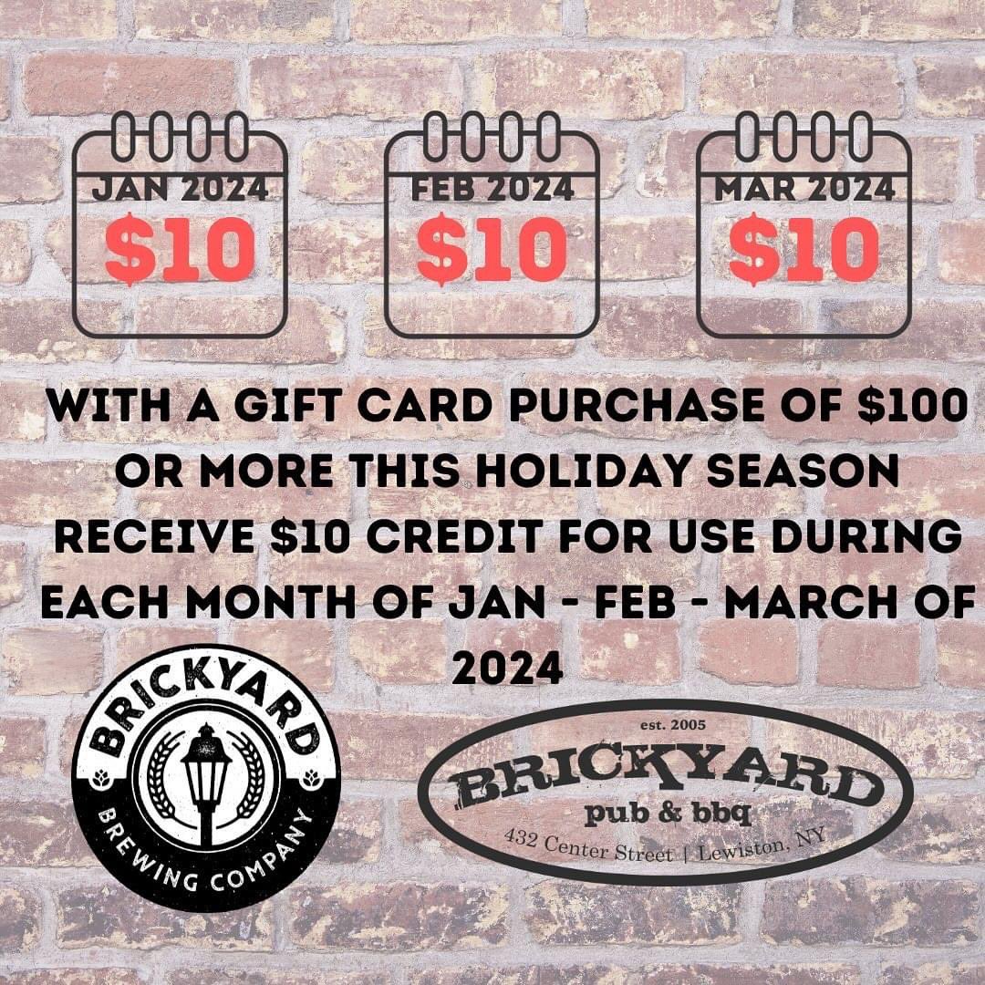 Brickyard Brewing (@brickyardbrewco) on Twitter photo Give the gift of Brickyard this year! Give the gift of Brickyard this year!