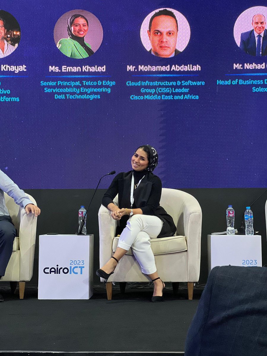 O_ElDib's tweet photo. On Day 3 at #CairoICT2023 Eman Khaled Telco &amp; Edge Engineer talking about IoT Applications &amp; Realtime Data Processing.

#DellTech #DellTechnolgies #Cairo https://t.co/RPGtlGCwbz