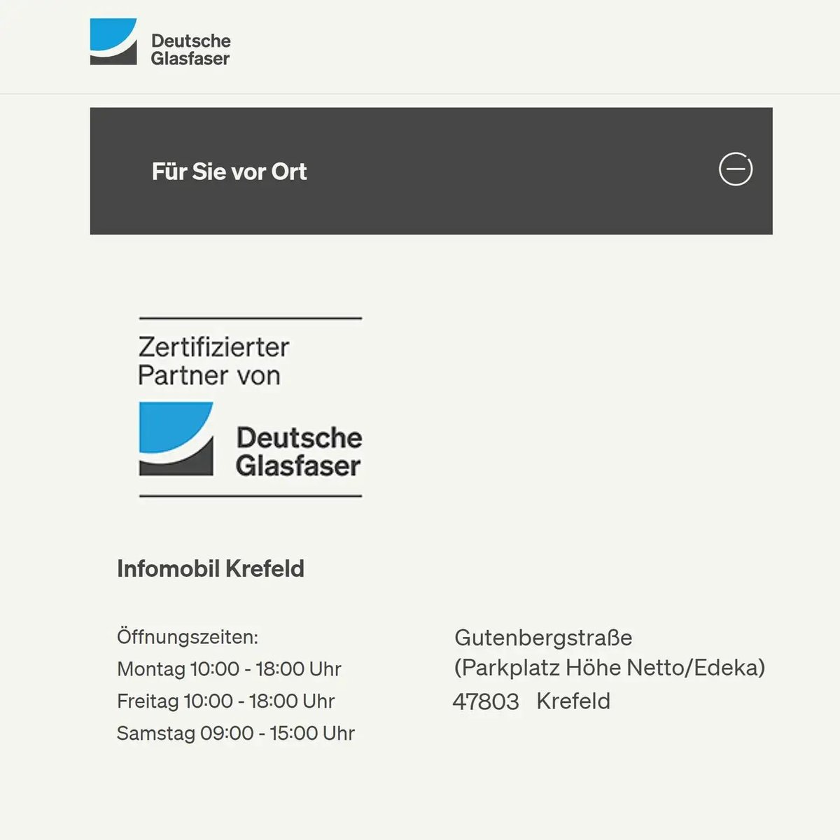 GlasfaserKR's tweet photo. Ankündigung für das Info-Mobil welches Montag, Freitag und Samstag vor Ort informiert.

Standort: 
Gutenbergstraße 150 (Parkplatz Höhe Netto/Edeka)
47803 Krefeld

**

#glasfaser
#glasfaserkabel #glasfasermobil #krefeld #krefeldwest #gatherhof #lindenthal #schicksbaum #tackheide https://t.co/2ExLTYDAaE
