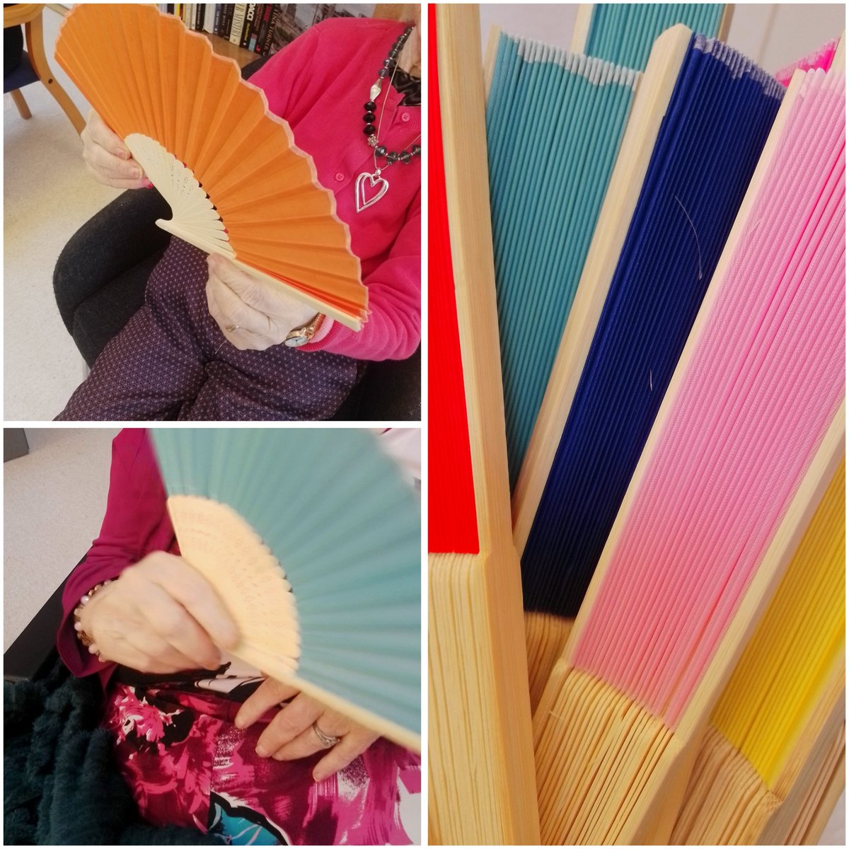The #HollybrookLodge was bursting with colour at our dance class this week when Olwyn Lyons brought in fans to use as props.
Thanks again to @Age_Opp for supporting this wonderful new addition to our timetable. 
#creativeaging
#danceforparkinsons
@DanceIreland @EngagingDemIrl