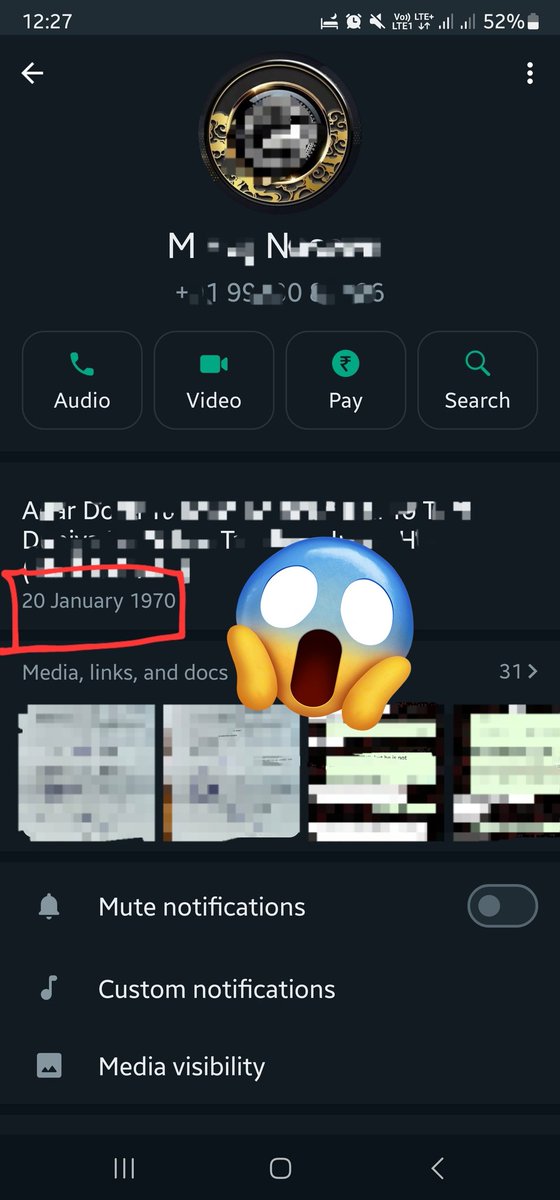 AsarMeen's tweet photo. Hey @WhatsApp,
How is this even possible? Is my friend a Time Traveller or an Alien?

#WhatsApp , #timetravel #Aliens #Alien #Mars https://t.co/BgwZZ5vubv