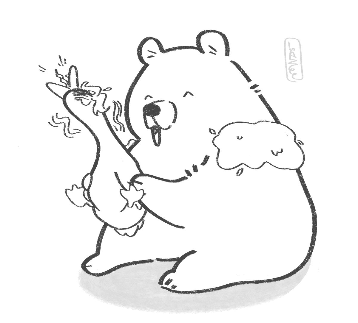 ArtLazee's tweet photo. Goostarion isn't too happy about getting picked up by Bearslin

#BG3 #astarion #Halsin https://t.co/WUYbNPyCts