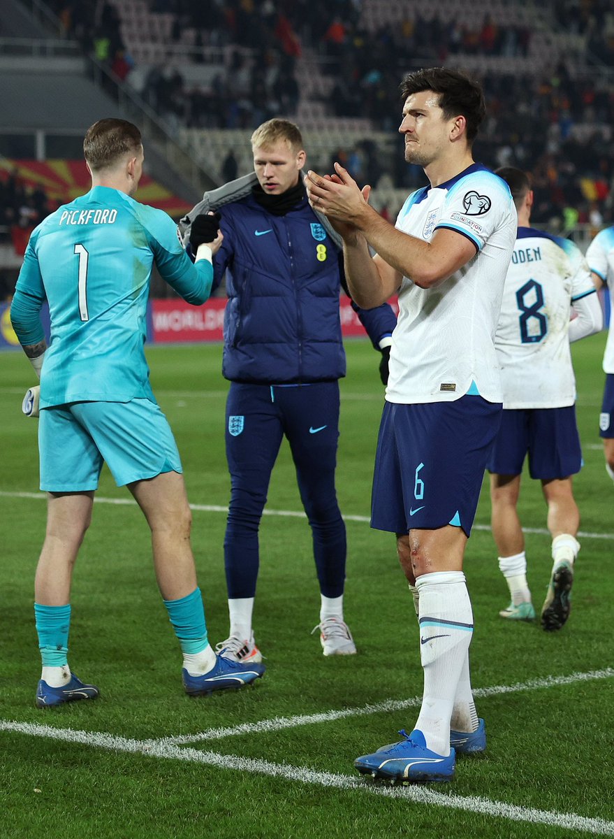 HarryMaguire93's tweet photo. Thanks to our away fans for the unbelievable support as always. Great unbeaten campaign with the lads and all focus now on #Euro2024. 👏🏴󠁧󠁢󠁥󠁮󠁧󠁿 @England https://t.co/OFgwP3DSsV