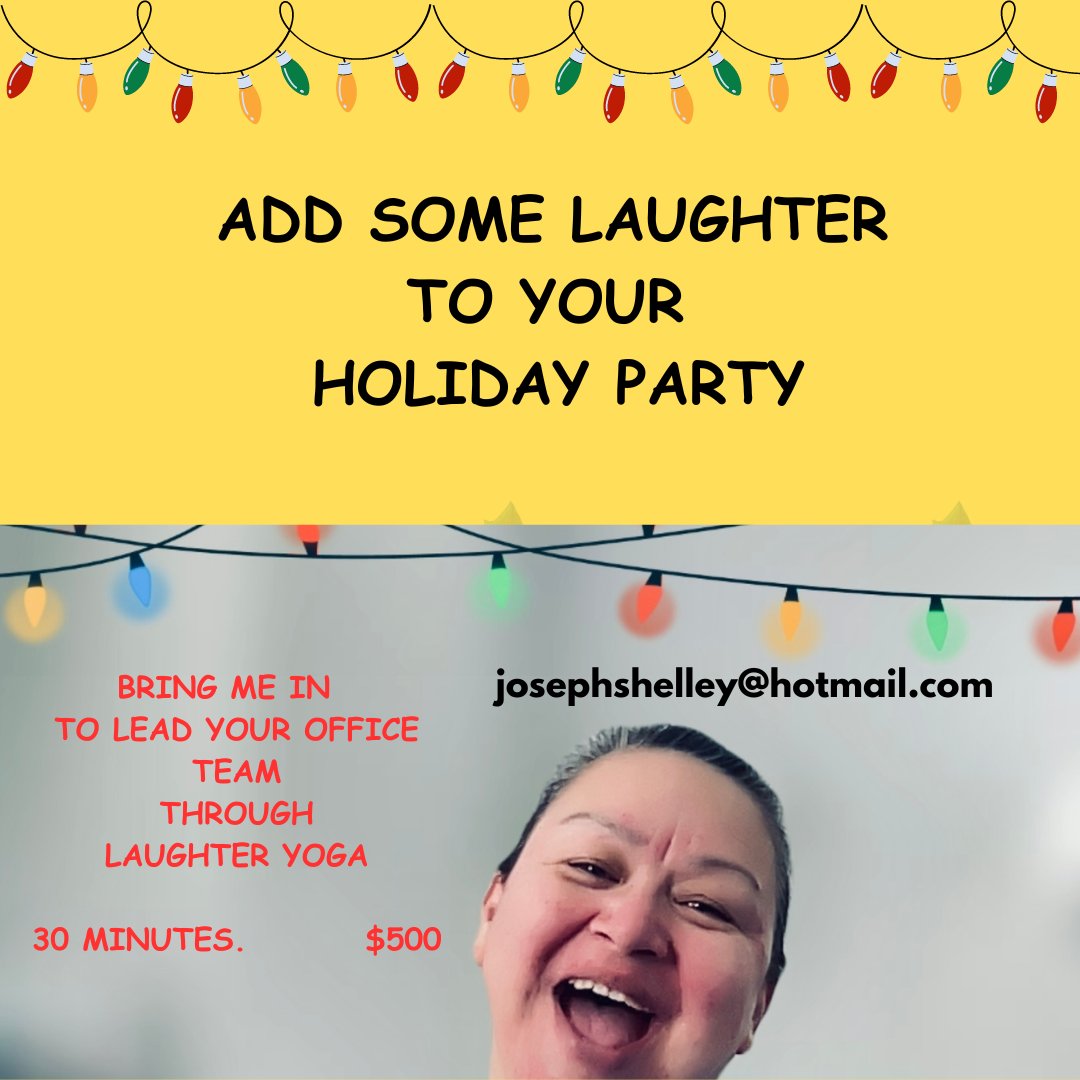 Shelley_Nadine's tweet image. #officeparty #officepartyfun #laughter #laughteryoga #laughteryogaleader
josephshelley@hotmail.com