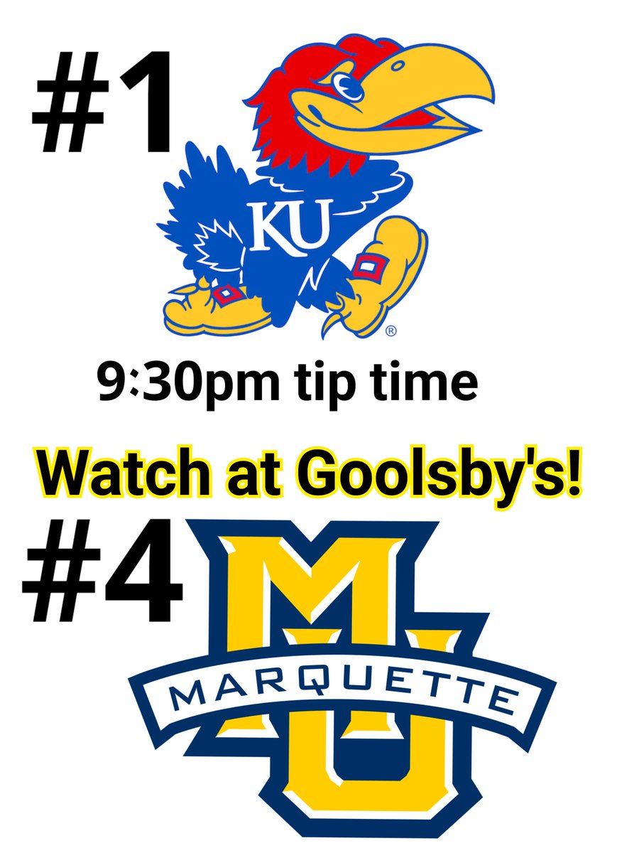 MajorGoolsbys's tweet photo. #mubb hasn't had a regular season game this big since the Al McGuire days. If you're not watching at Goolsby's, then why even watch at all? 
The Major can't wait to see everyone tonight. Ring out ahoya!!! https://t.co/vYNazNlcMF