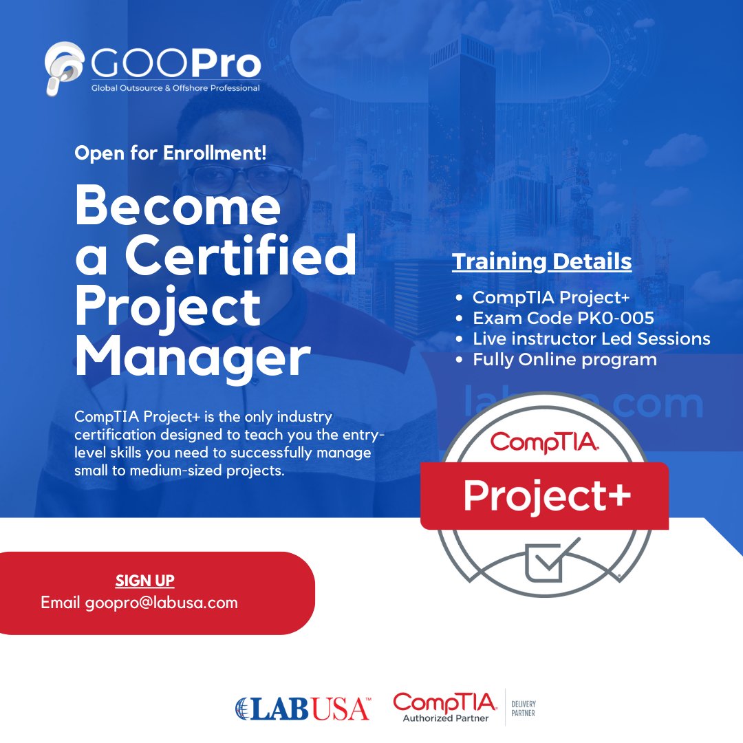 emmanuelbed1's tweet photo. Transform your career and become a Certified Project Manager with our comprehensive program. Unlock new horizons, and elevate your professional path to success. Ready to lead with confidence? Certification awaits! https://t.co/5bd6VhxhUI
#GOOProProject #ComptiaCertification https://t.co/hgb7Ui7sVH