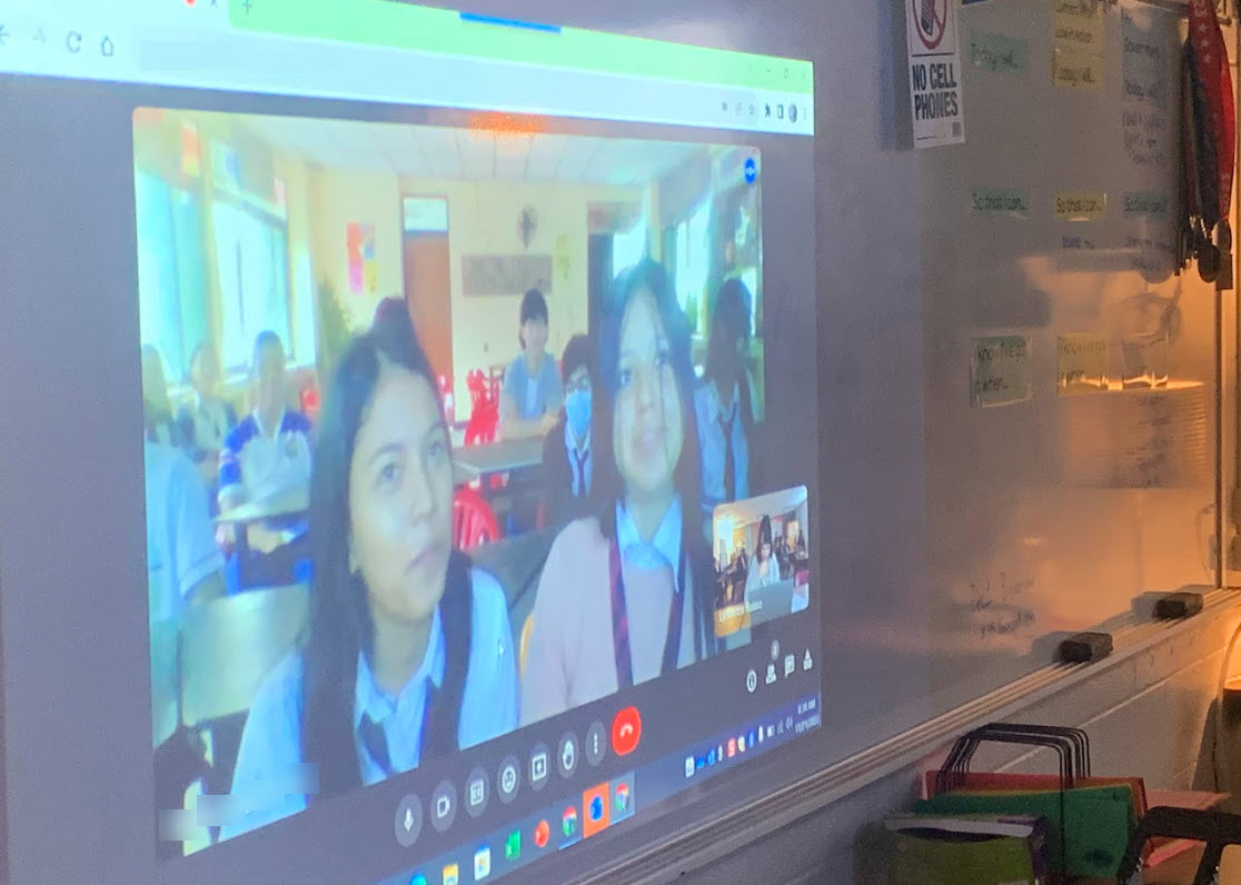 MVMAJORS's tweet photo. Students in Ms. Russo's Current Affairs class met via Google Meet with fellow students from Jorge Eliécer Gaitán High School in Florencia, Caquetá, Colombia.

Teams will work to develop solutions tackling one or more of the UN Sustainable Development Goals beginning in January. https://t.co/raCZlCmRy8