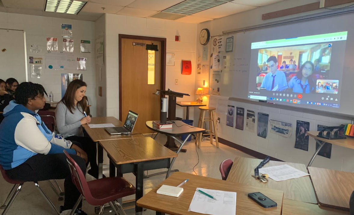Students in Ms. Russo's Current Affairs class met via Google Meet with fellow students from Jorge Eliécer Gaitán High School in Florencia, Caquetá, Colombia.

Teams will work to develop solutions tackling one or more of the UN Sustainable Development Goals beginning in January.
