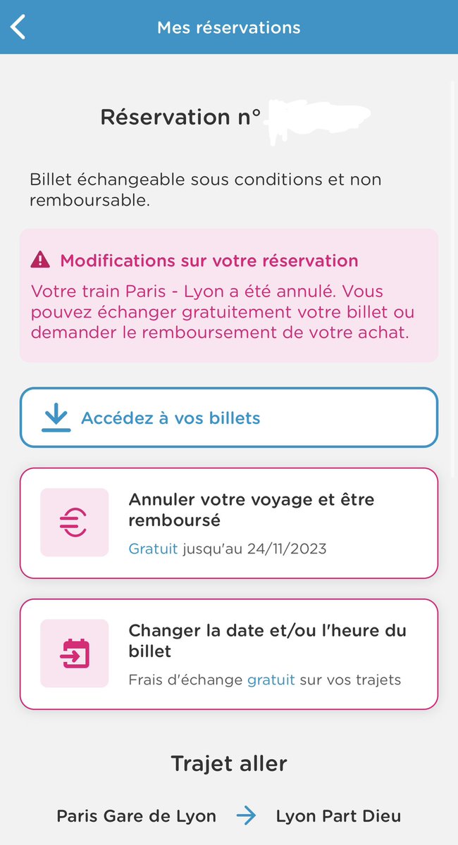 Rayane_Free's tweet photo. @OUIGO @SNCFVoyageurs @SNCFConnect Vous avez annulé mon train, vous proposez un échange mais sur le site comme sur l’appli rien ne fonctionne. Je suis censé procéder comment ?! https://t.co/dKhkH3chs6