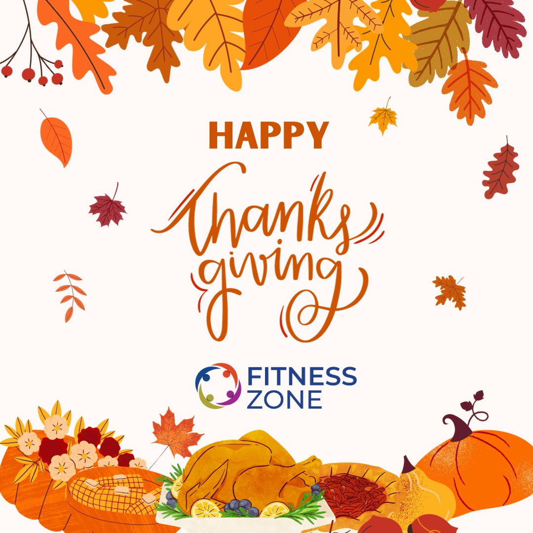 Happy Thanksgiving from your friends at the Fitness Zone! We are closed today for the holiday but will be open on Black Friday from 8 a.m. - 6 p.m.
#happythanksgiving2023 #happythanksgivng #youbelonghere