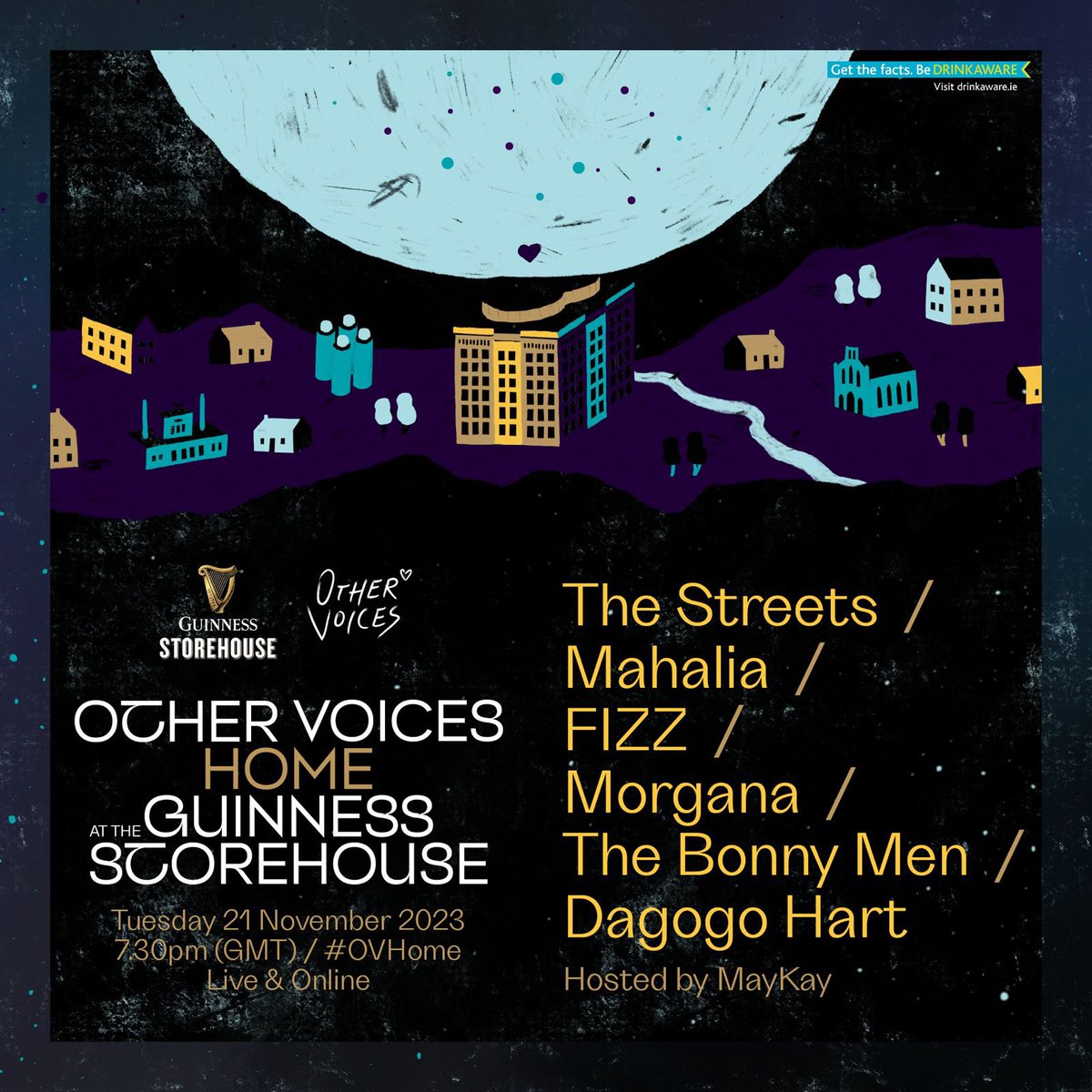 OtherVoicesLive's tweet photo. 👟 Let’s put on our classics and we’ll have a little dance shall we?
One hour til @mikeskinnerltd, @mahalia , @favebandfizz, @morganasparty, Dagogo Hart and @thebonnymenmusic take over the @homeofguinness for #OVHome!
Lock in via the OV YouTube at 7.30pm
https://t.co/kISPy4icEc