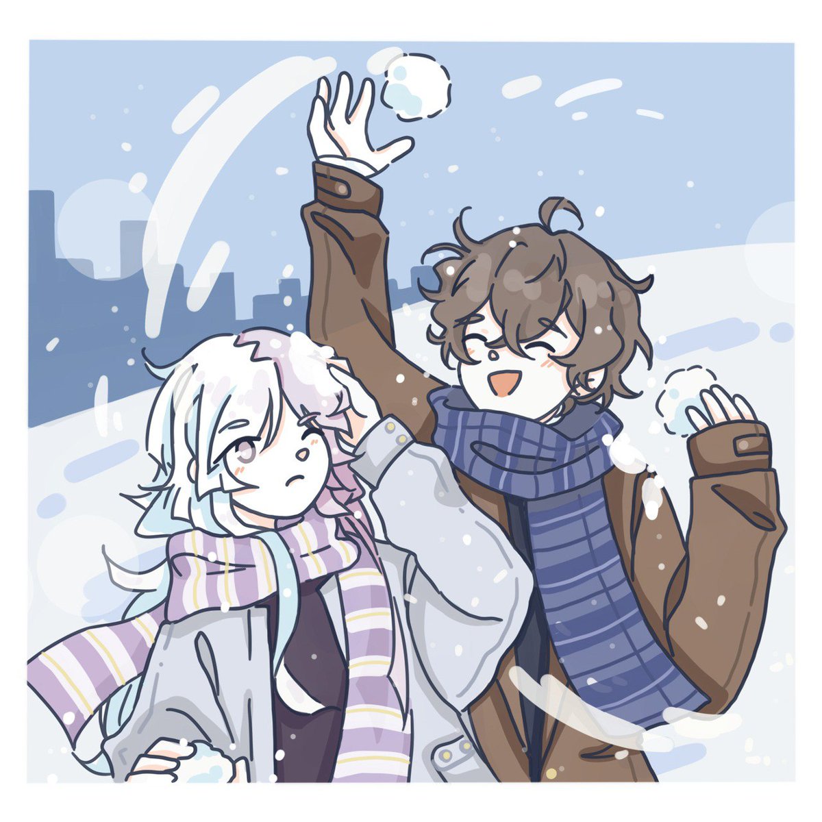 they feel warm together even after winter walk

#sigzaiweek2023 Day 3: Weather 
#sigzai #bsd