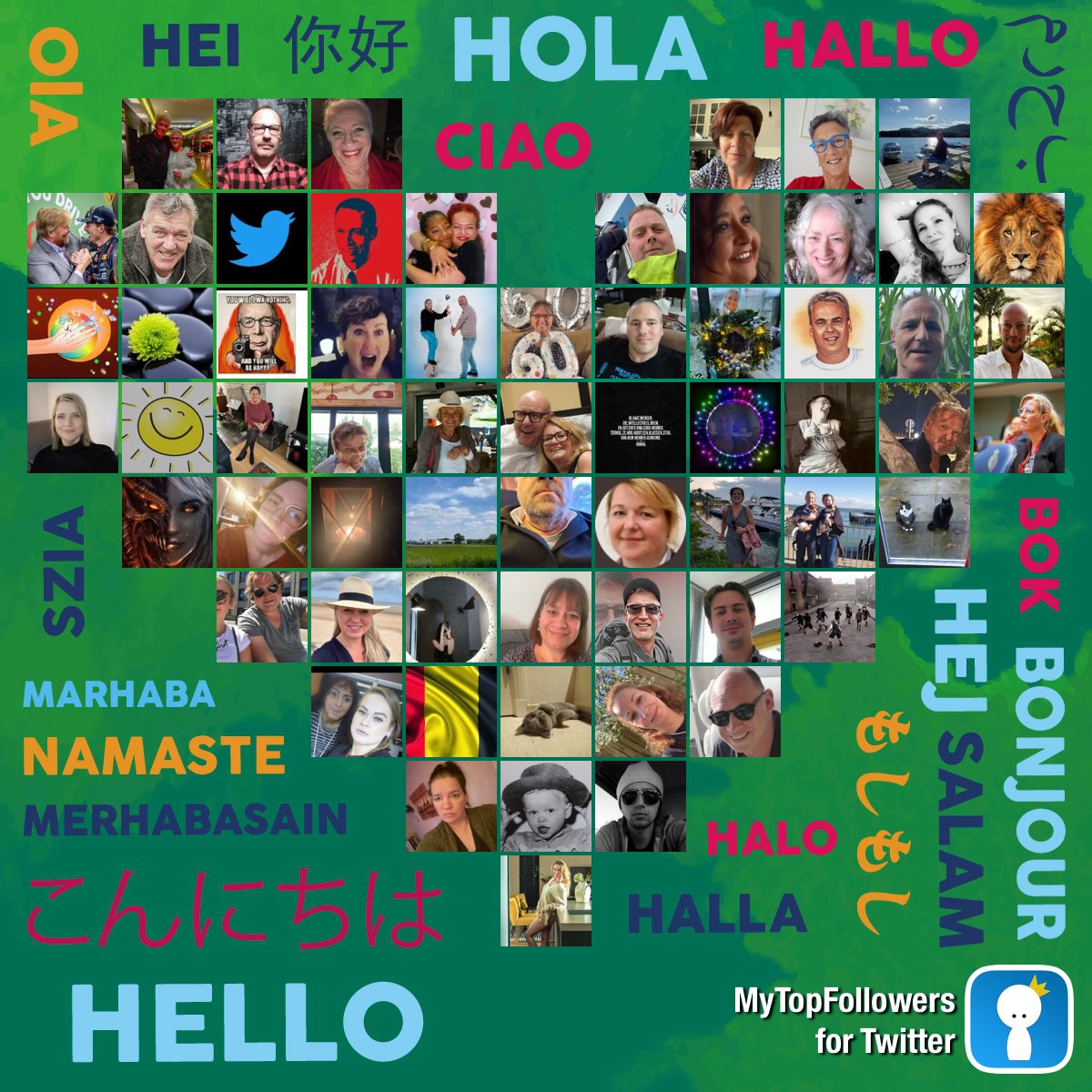 Mijn beste geweldige fans #mytopfollowers #WorldHelloDay via dixapp.com/mytopfollowers… 
Zie je jezelf?