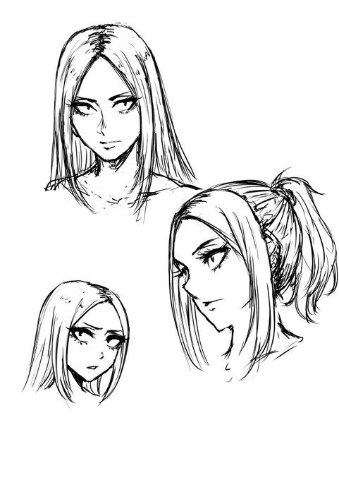 三白眼ギャルのらくがき。 