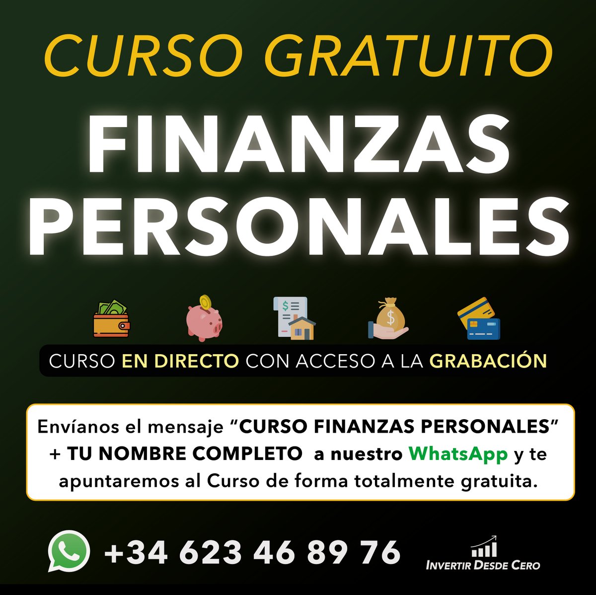 Vamos a realizar un CURSO TOTALMENTE GRATIS para cualquier persona con interés en mejorar su educación financiera 💪

Solo debes seguir las instrucciones para apuntarte ⬇️

Ayúdame a llegar al número máximo de personas dando RT al primer tweet 👆

Un saludo, Fernando