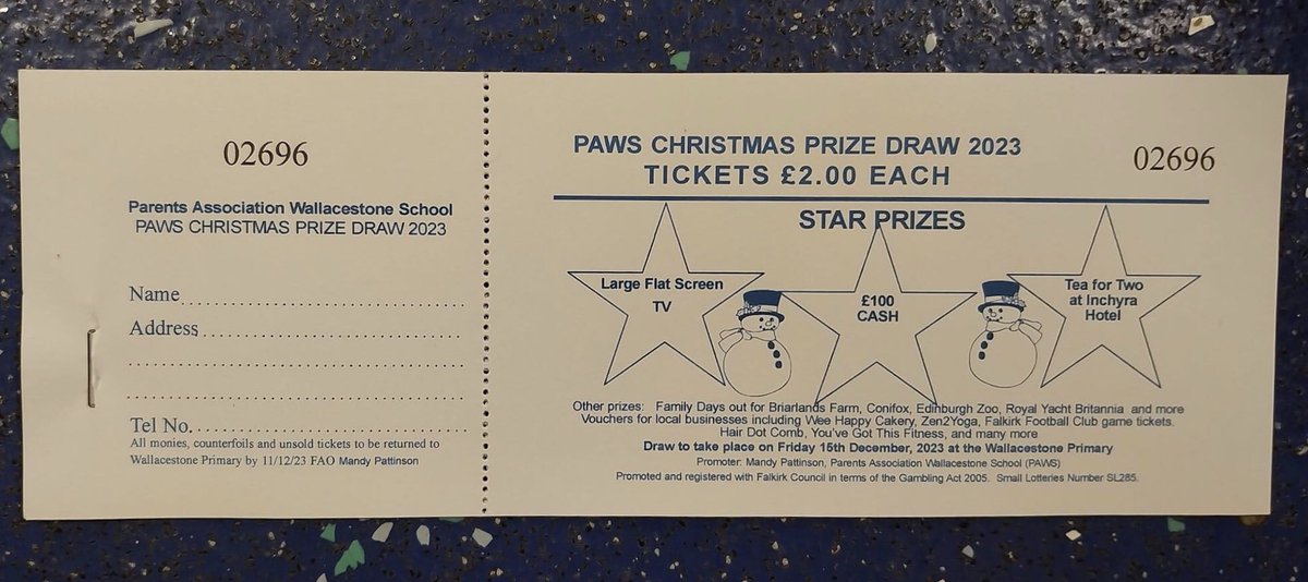 Raffle tickets have been handed out today to all the classes. 

Keep an eye out for them in your childs schoolbag. 

And remember if you wish any extra for family members/friends or neighbours please get intouch and we will gladly hand these out. 💙❤️