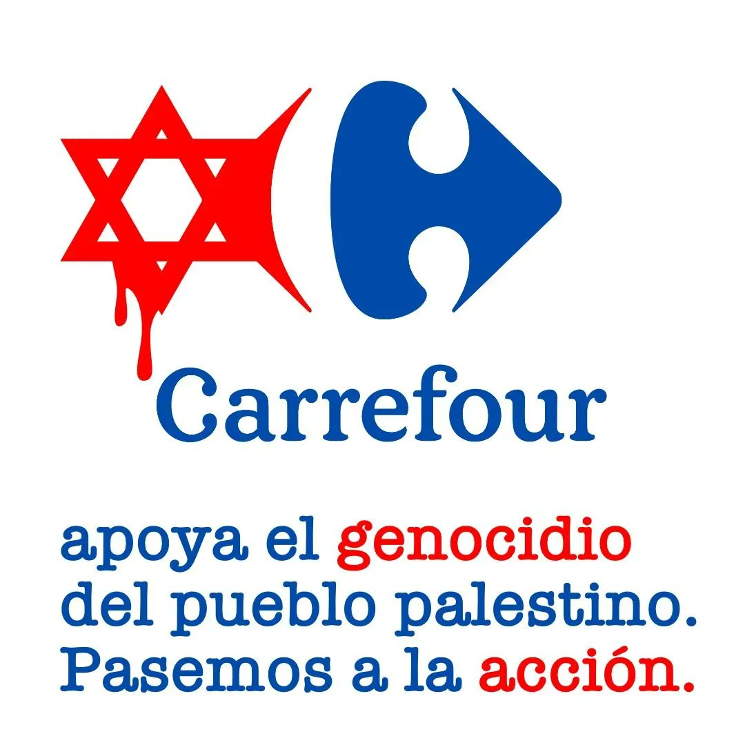 La_Enre's tweet photo. 💥Pasemos a la acción!
No seamos cómplices de la masacre que se está cometiendo en Palestina.🇵🇸

❌No compres en Carrefour
❌No compres sus marcas blancas
❌No compres productos de empresas israelies https://t.co/no9EsA1u15