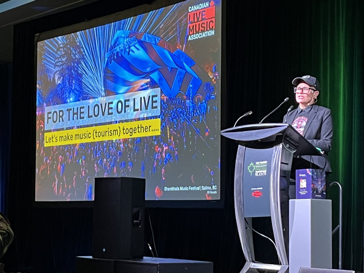 Such a thrill to get to talk about the power + potential of #livemusic and #musictourism with Canada’s incredible tourism sector at the @TIAC_AITC #congress2023  Thx to the wonderful Beth Potter + team for welcoming the @Canadian_Live into the tourism #family. #ForTheLoveOfLIVE
