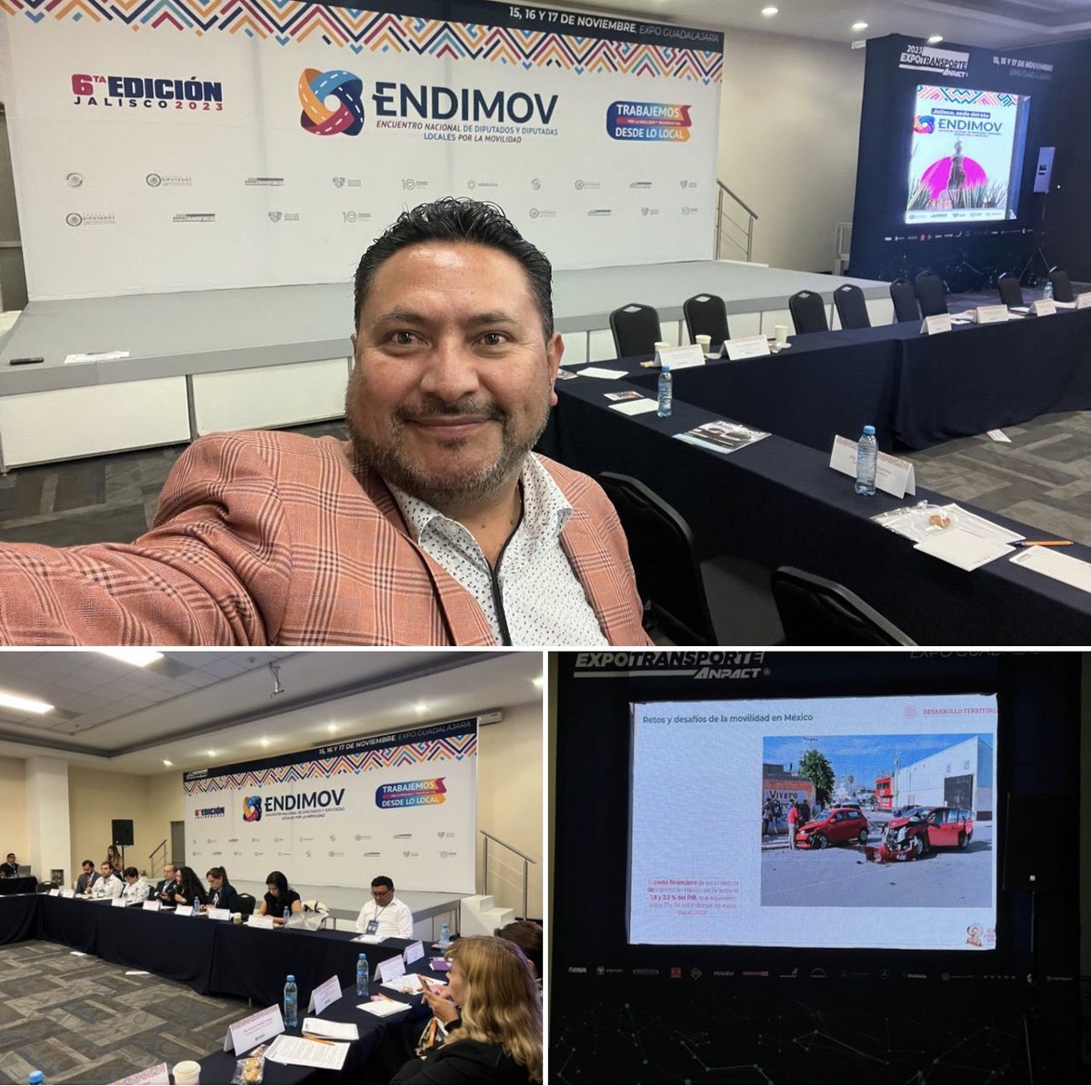 MiguelGuzmanCMX's tweet photo. La semana pasada en #ExpoTransportesANTPAC2023 se celebró #ENDIMOV Encuentro Nacional de Diputados y Diputadas locales por la #Movilidad El costo de los siniestros de tránsito en 🇲🇽 oscila entre el 1.8 y 3.5 % del PIB, equivalen entre 17 y 34 mil millones de euros #PISVIMOBILITY https://t.co/RNvHstiXcK
