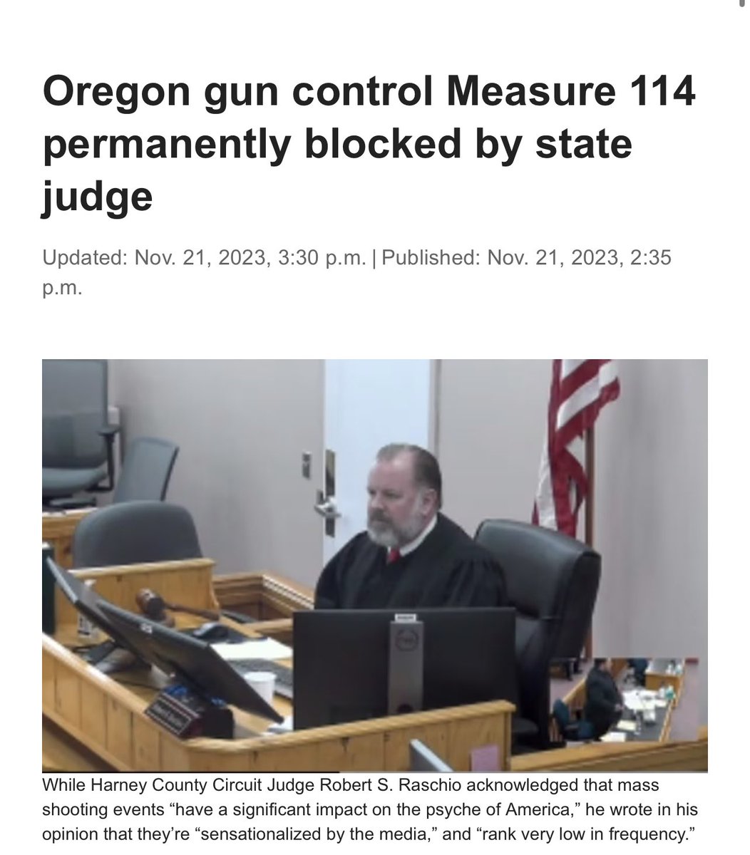 🚨 Oregon gun control Measure 114 permanently Blocked! 🚨 “the measure would have “negative public safety consequences on policing, increasing a safety risk to the public and the police’s own ability to protect themselves from emergent harm,” It’s a great day to protect the 2A