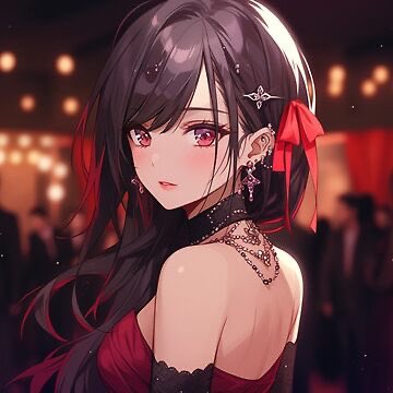 *A beautiful women was sitting alone at the bar drinking a glass of wine, dressed in red, looking around at other people walking around and by her, waiting for her time to talk to someone* #openrp