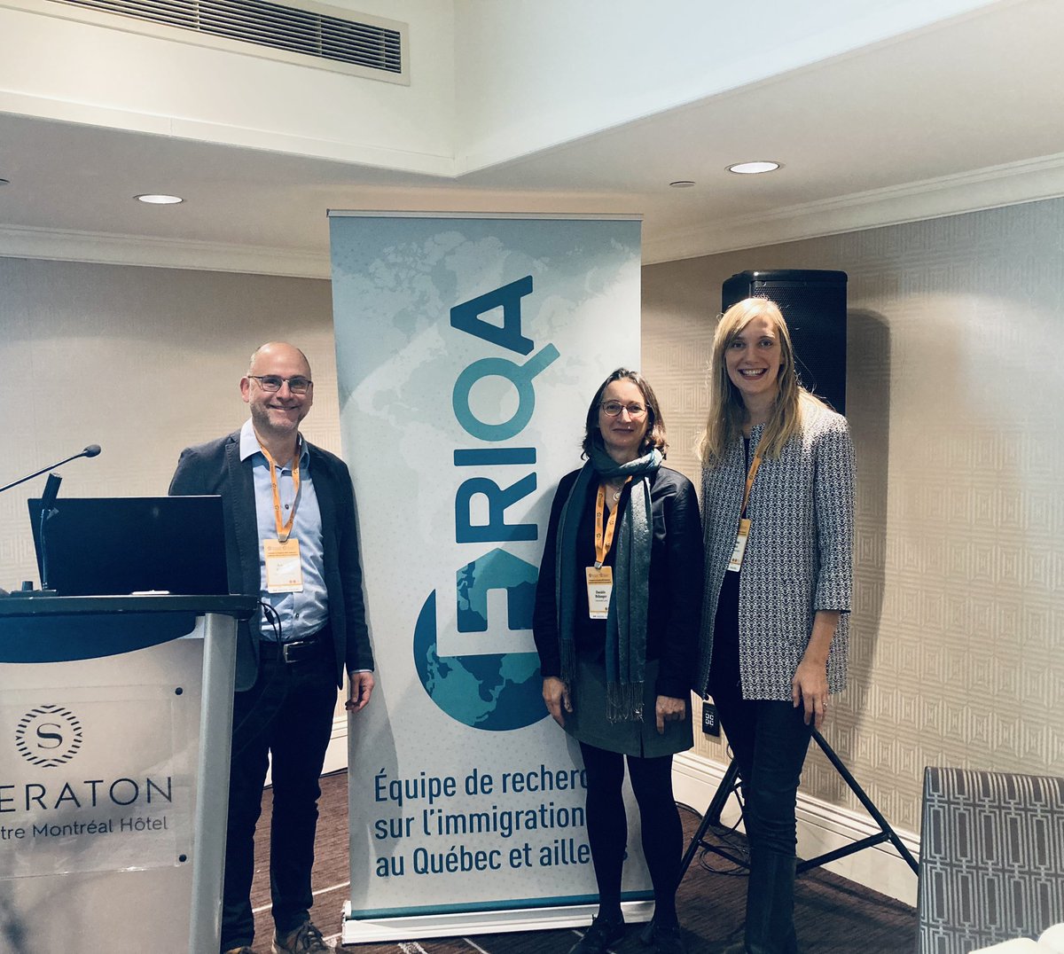 CathXhardez's tweet photo. Clap de fin après une journée enrichissante avec @P2PConnects. Présentations sur le Québec et plus encore avec mes collègues de l’@ERIQA_recherche - D. Bélanger, A. Bilodeau, C. Belkhodja. Encore beaucoup de ponts à construire autour des enjeux d’immigration.
#P2PConference https://t.co/YKU4bt1tJf