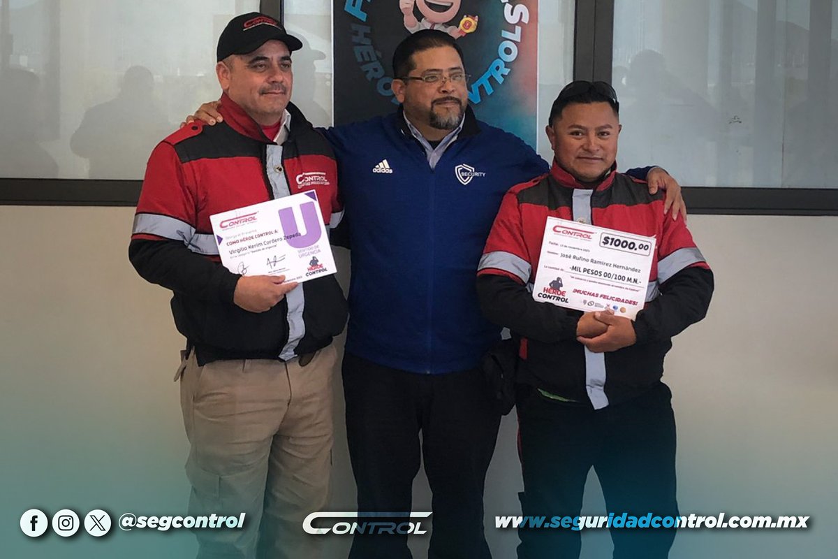 segcontrol's tweet image. Todos podemos ser Héroes un día. En esta ocasión reconocimos héroes Control en Saltillo.

En Control reconocemos el esfuerzo y dedicación de cada colaborador que da un poco más, en el cumplimiento de su deber.
#YoSoyControl #FamiliaControl #HéroesControl