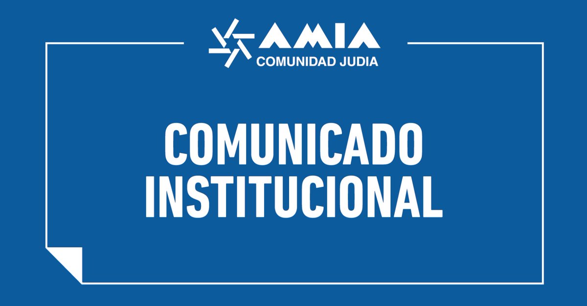 InfoAMIA's tweet photo. La institución informa que en horas de la tarde una persona se acercó a la sede de Pasteur 633 manifestando su intención de ingresar al edificio para conocer el lugar y tomar fotografías. El personal de Seguridad de AMIA tomó la decisión de no permitir el acceso. https://t.co/lUdZ06xPOK