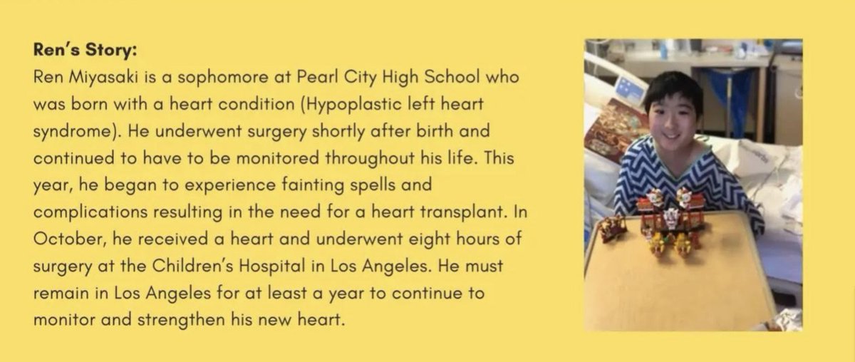 Pearl City Charger Ren Miyasaki needs your help. PCS is hosting the Rally For Ren Fundraiser to help with medical expenses. Ren is a sophomore at Pearl City High School and has been receiving treatment on the mainland for a heart condition. Please see flyers below for more info!